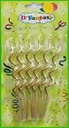 Vela Espiral Dorado, Plata, Multicolor