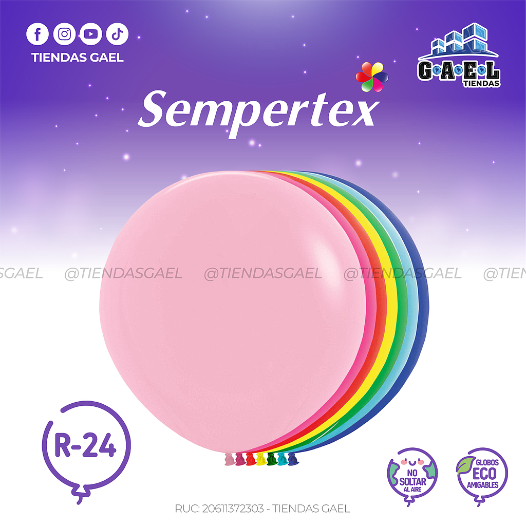 Globos Fashion Sempertex R-24 X 3 Und