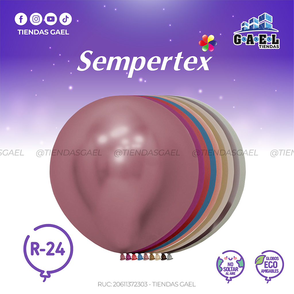 Globos Reflex Sempertex R-24 X 3 Und