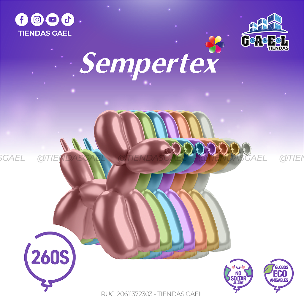 Globos Reflex Sempertex 260S X 50 Und