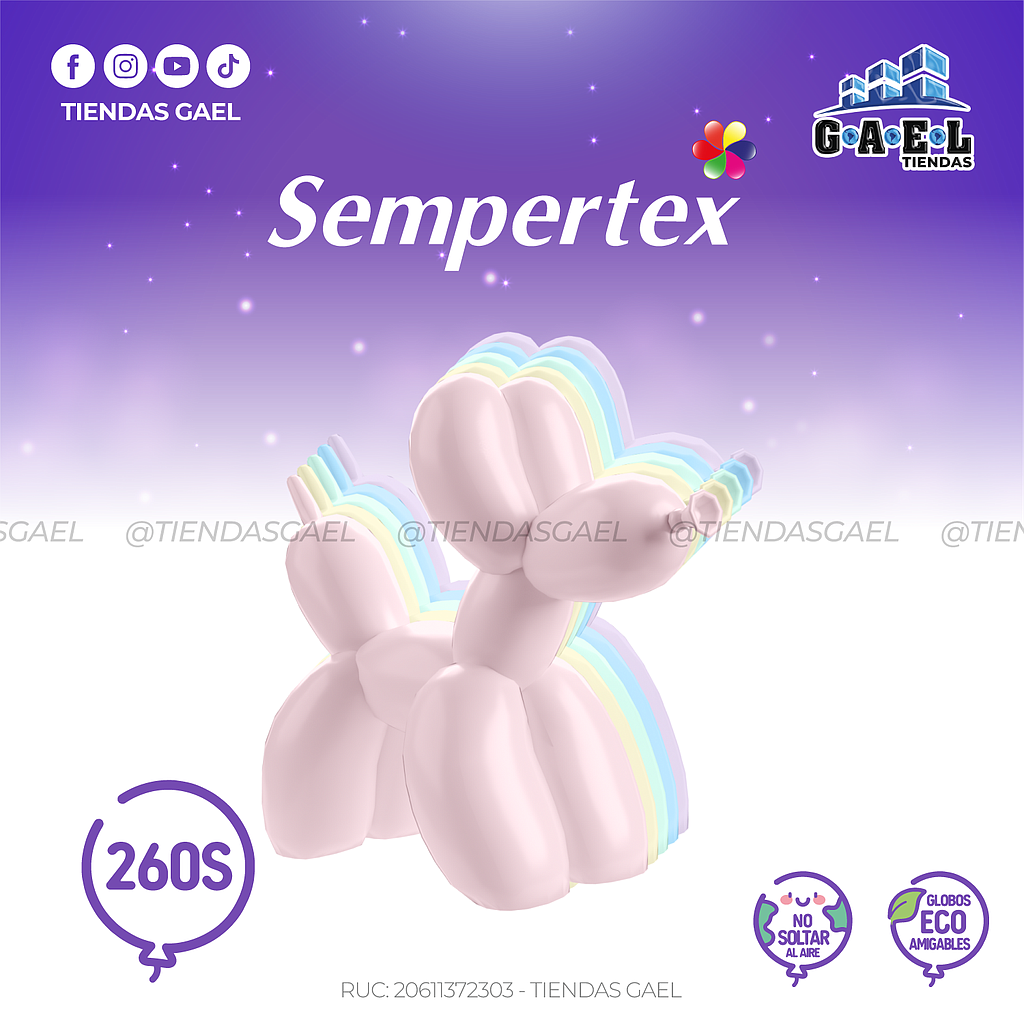 Globos Pastel Matte Sempertex 260S X 50 Und