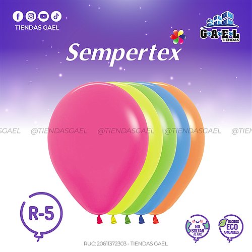Globos Neon Sempertex R-5 X 50 Und