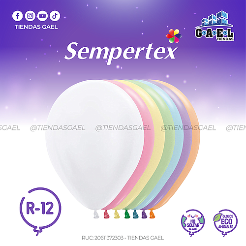 Globos Satin Sempertex R-12 X 50 Und