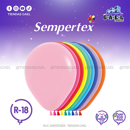 Globos Fashion Sempertex R-18 X 6 Und