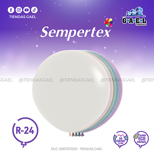 Globos Pastel Dusk Sempertex R-24 X 3 Und