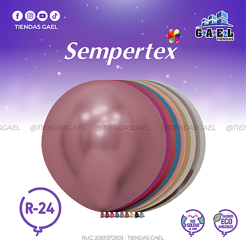 Globos Reflex Sempertex R-24 X 3 Und