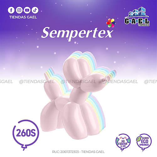 Globos Pastel Matte Sempertex 260S X 50 Und